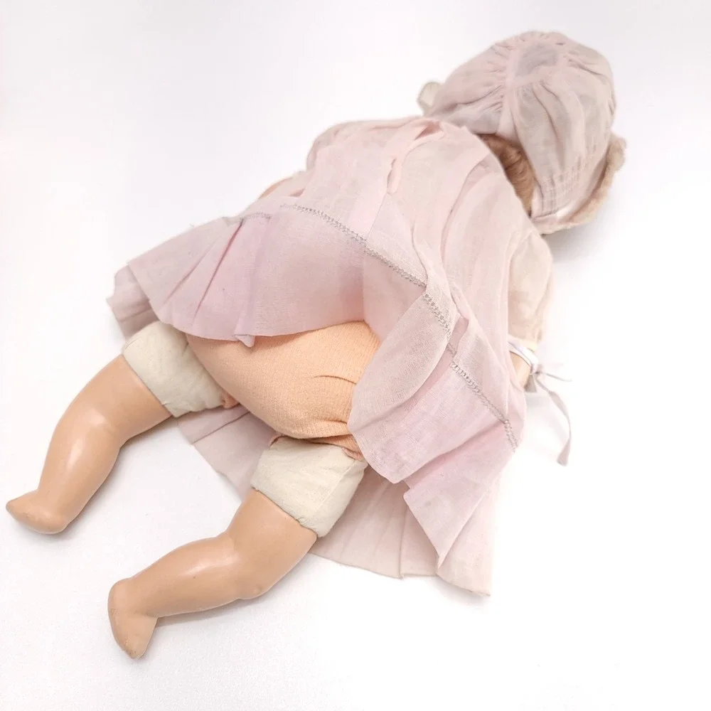 Vintage Madam Alexaner Composition‎ Baby Doll Pink Dress Bonnet Sleep Eyes 20